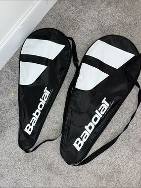 Babolat Babo Series Tennis Single Racquet Bag single Black White Carry on bag